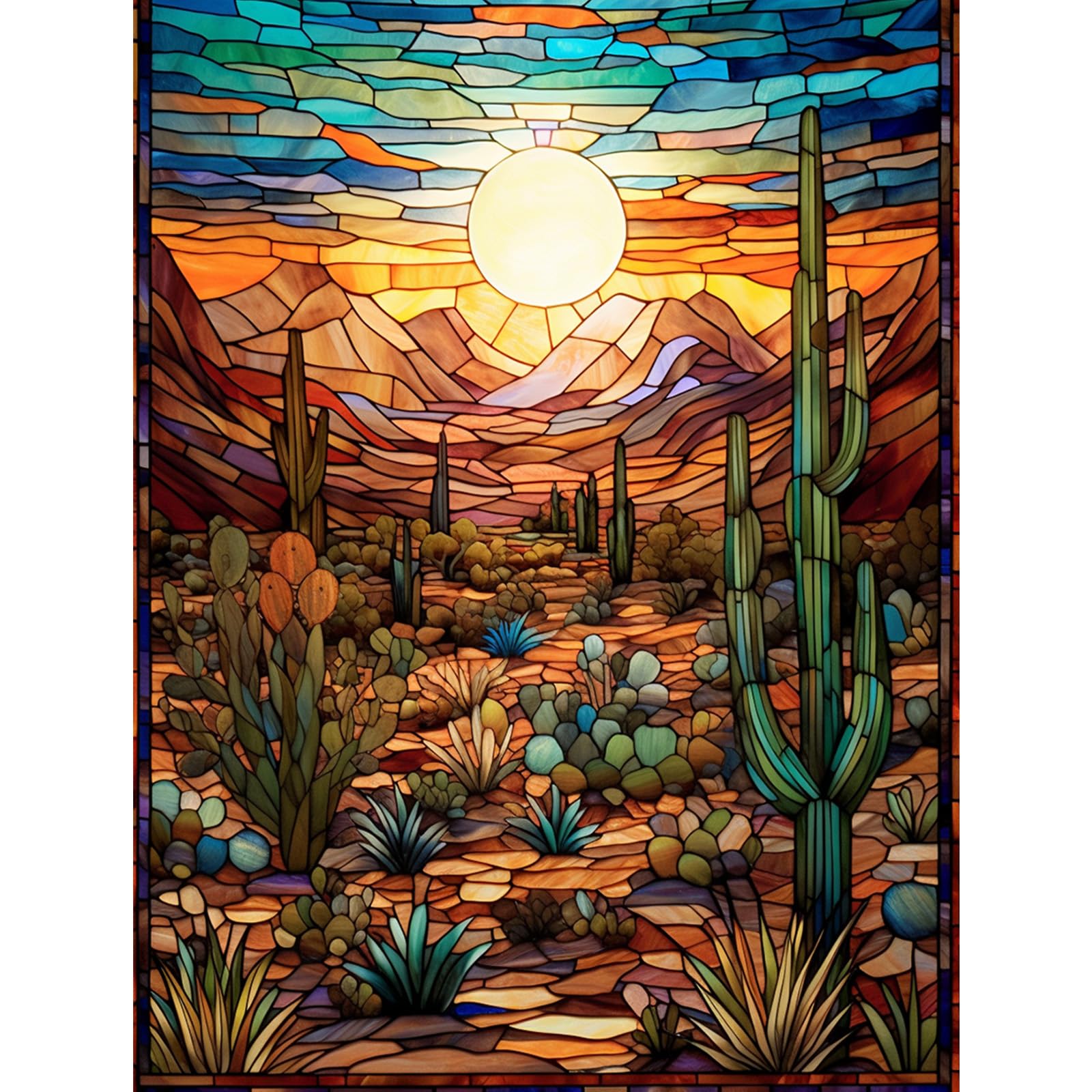 新品　TMpaint キャンバス　アート　パキポディウム Amazon.com: TUMOVO Arizona Desert Diamond Painting DIY 5D